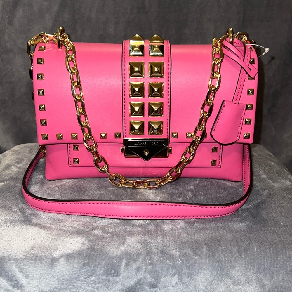 🎀NeW! Michael Kors Cece MD Flap Studded Shoulder Bag - Picture 1 of 7